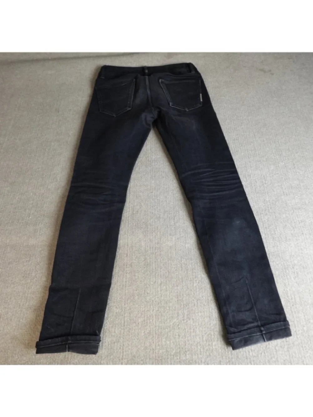 NEUW Mens Jeans 29 x 31 Black Iggy Skinny Selvedge Denim Red Line
